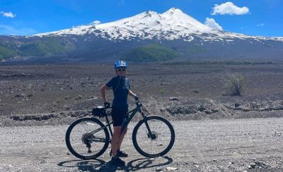 Janet Perrins Cycling on the  tour with redspokes